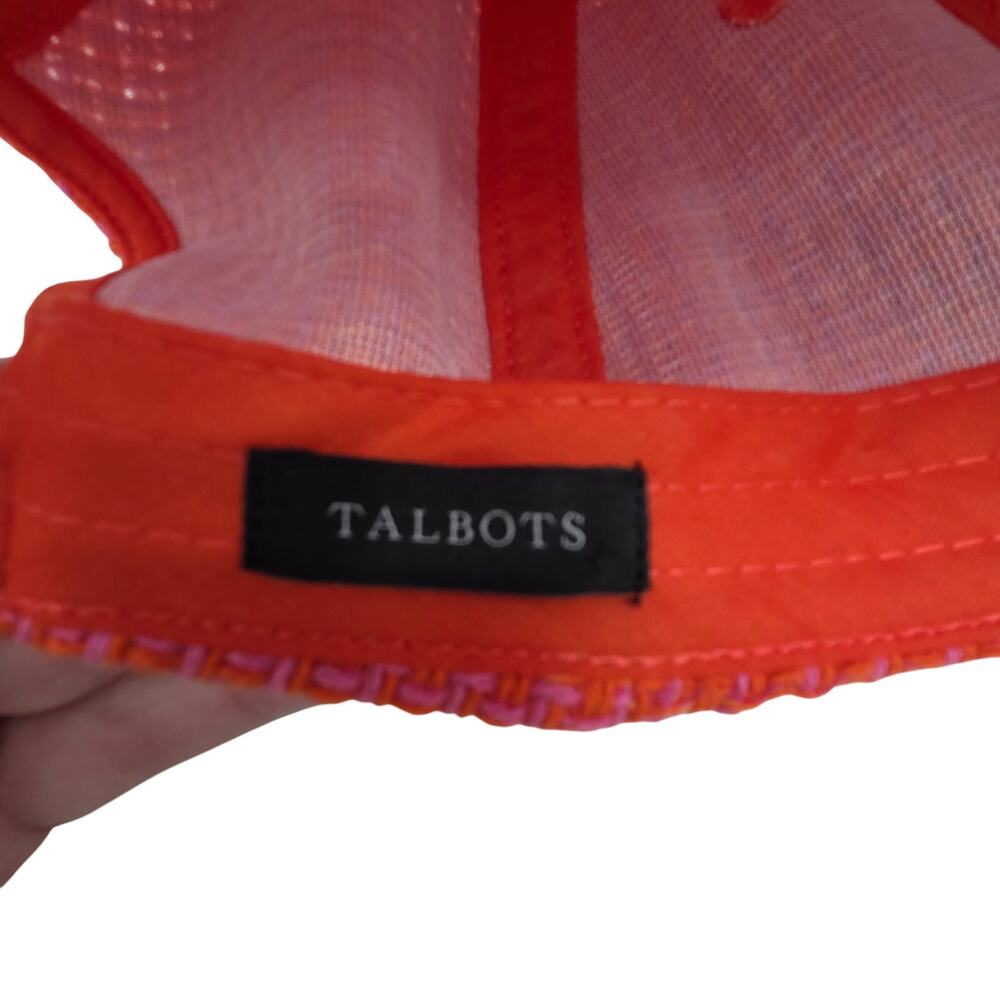Talbots Orange Tweed Adjustable Baseball Cap - image 6